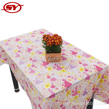Wzory kwiatowe Drukowane niestandardowe tablecloth z tworzywa sztucznego